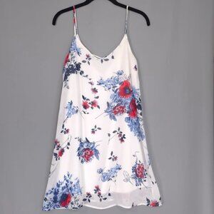VINTAGE Jody California CALIF Mini Dress‎ MEDIUM Floral Strappy A-Line 13961-03